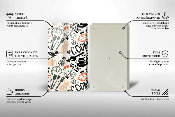 Tapa encimera Motivo de cocina de dibujos animados