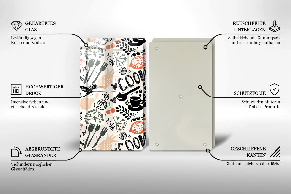 Tapa encimera Motivo de cocina de dibujos animados