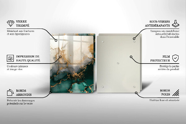 Tapa encimera Mármol multicolor