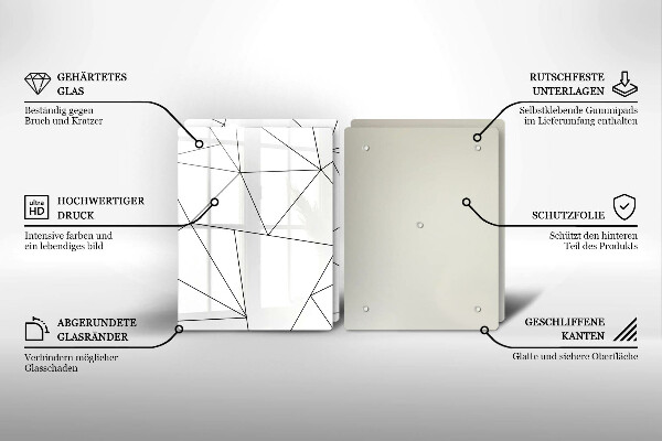 Tapa encimera Triángulos blancos