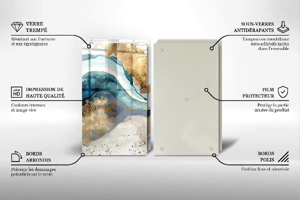 Tapa encimera Mármol colorido