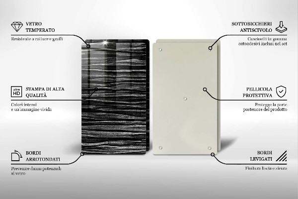Tapa encimera Abstracción negra