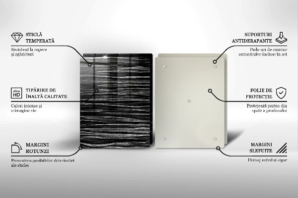 Tapa encimera Abstracción negra