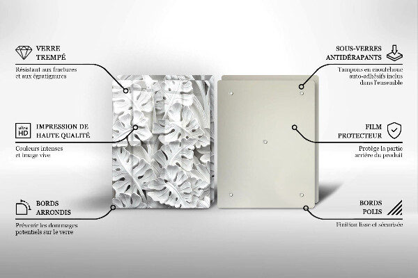 Tapa encimera Flores blancas