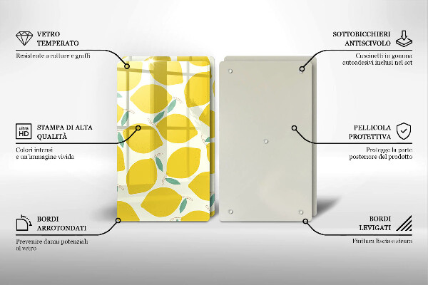 Tapa encimera Limones de dibujos animados