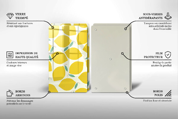 Tapa encimera Limones de dibujos animados