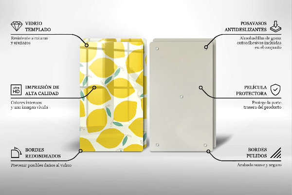 Tapa encimera Limones de dibujos animados