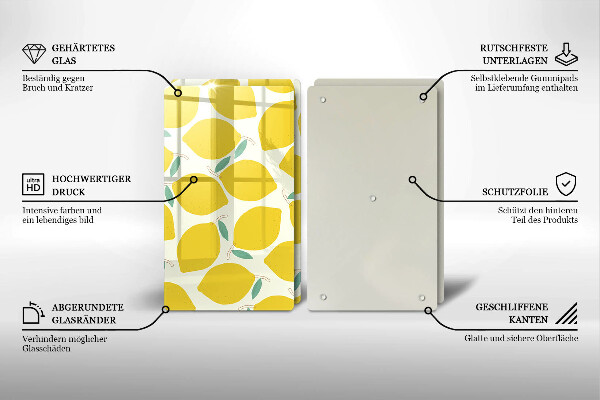 Tapa encimera Limones de dibujos animados