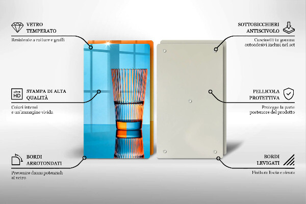 Tapa encimera Dos vasos de agua