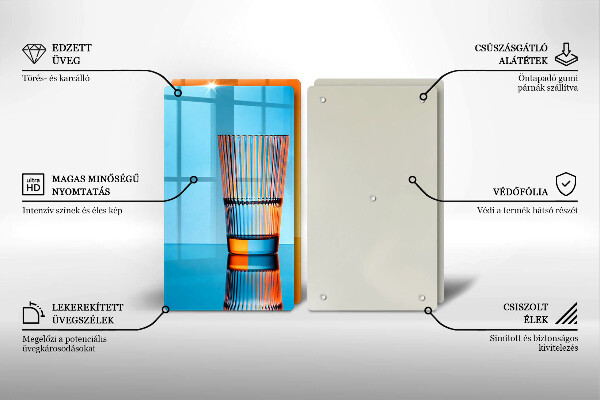 Tapa encimera Dos vasos de agua