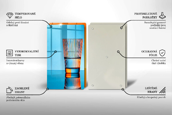 Tapa encimera Dos vasos de agua