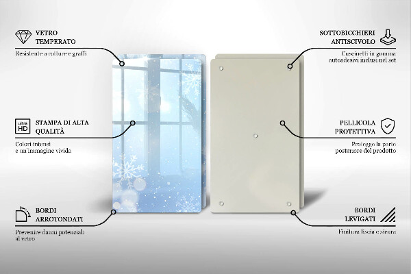 Tapa encimera Textura de invierno