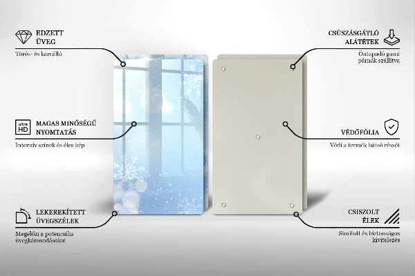 Tapa encimera Textura de invierno