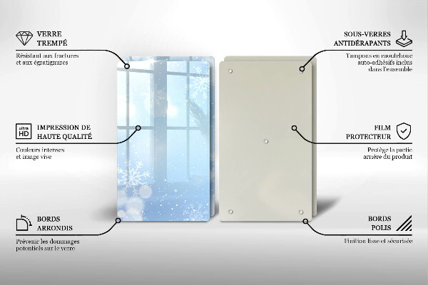 Tapa encimera Textura de invierno