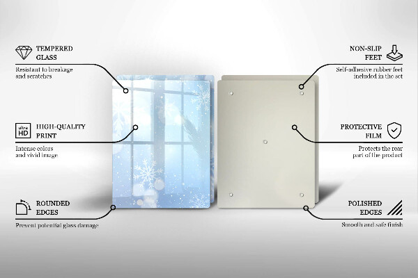 Tapa encimera Textura de invierno