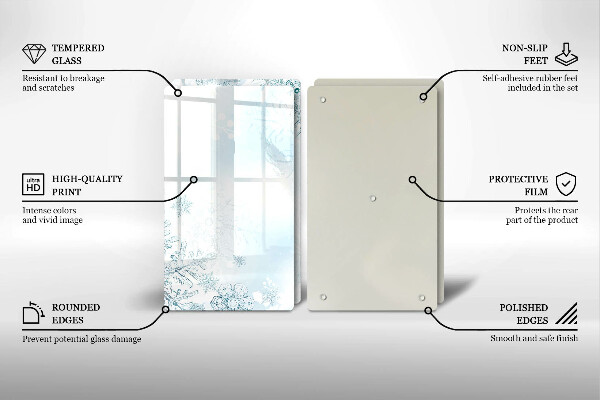 Protector pared cocina Copo de nieve