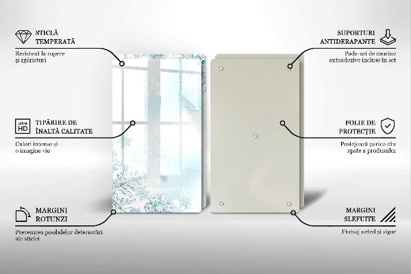 Protector pared cocina Copo de nieve