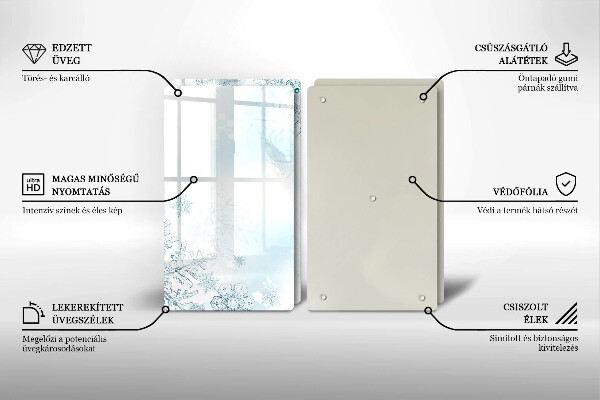 Protector pared cocina Copo de nieve