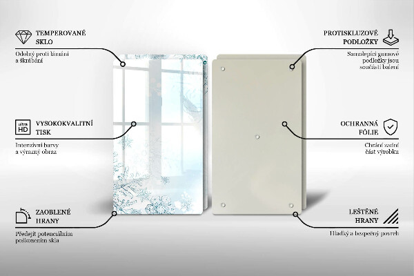 Protector pared cocina Copo de nieve