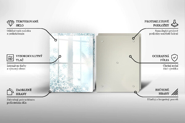 Protector pared cocina Copo de nieve