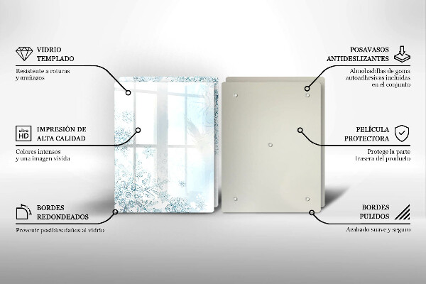 Protector pared cocina Copo de nieve