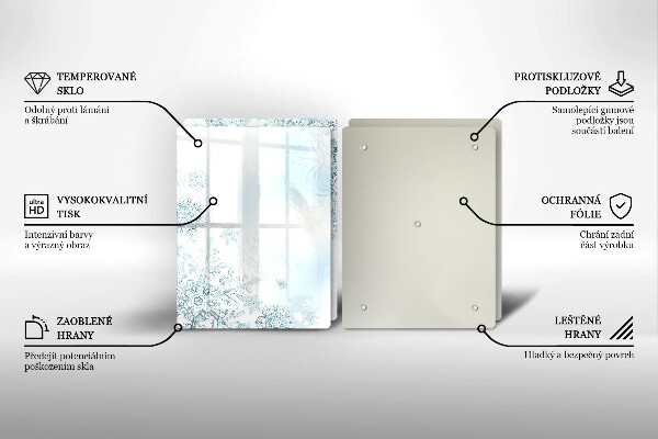 Protector pared cocina Copo de nieve