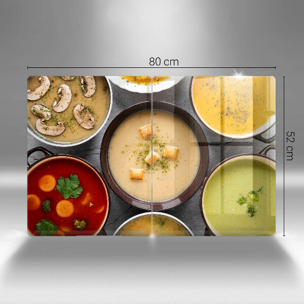 Protector pared cocina Sopas coloridas