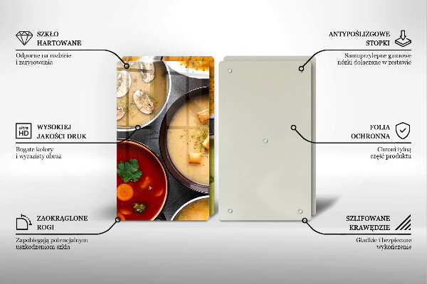 Protector pared cocina Sopas coloridas