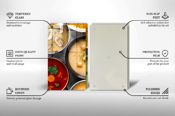 Protector pared cocina Sopas coloridas