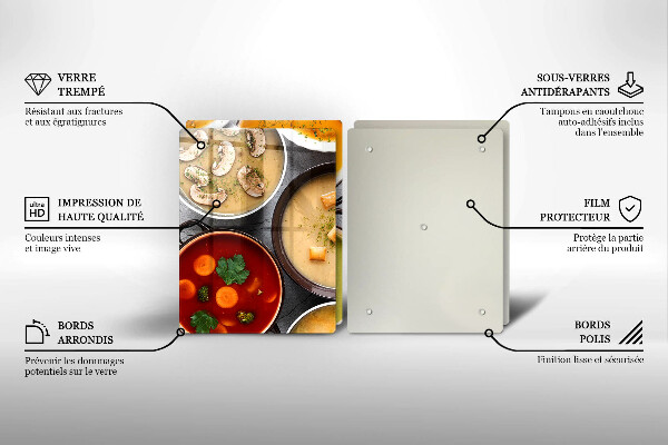 Protector pared cocina Sopas coloridas