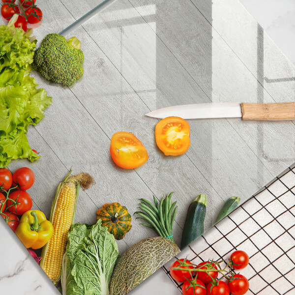 Protector pared cocina Verduras en tablas