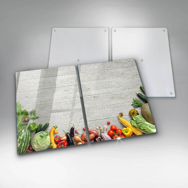 Protector pared cocina Verduras en tablas