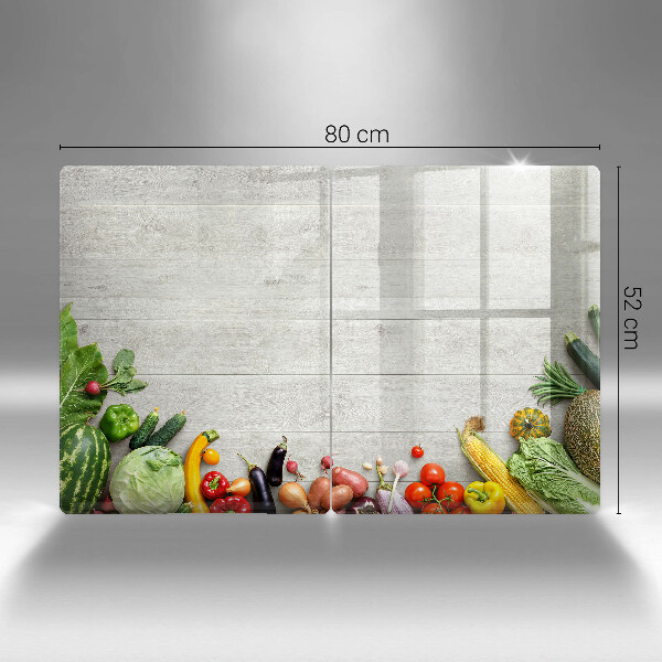 Protector pared cocina Verduras en tablas