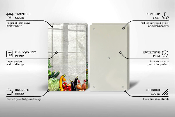 Protector pared cocina Verduras en tablas