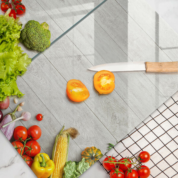 Protector pared cocina Verduras en tablas