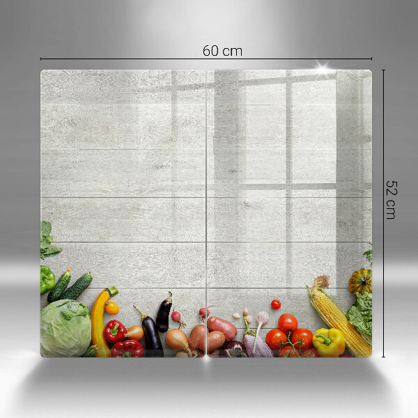 Protector pared cocina Verduras en tablas