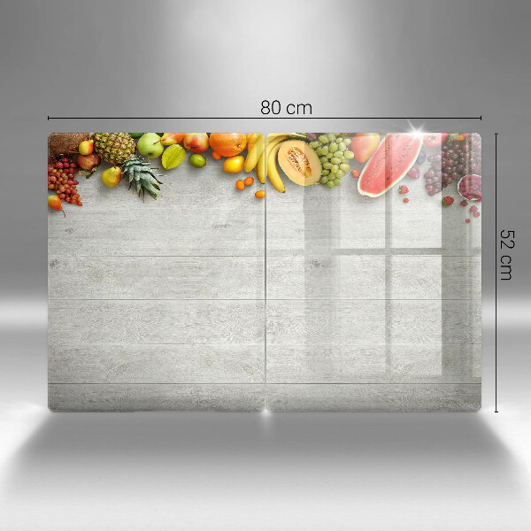 Protector pared cocina Frutas en tablas