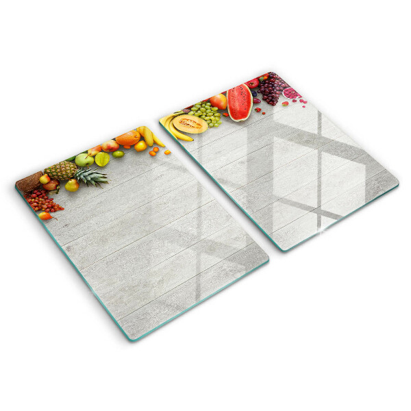 Protector pared cocina Frutas en tablas
