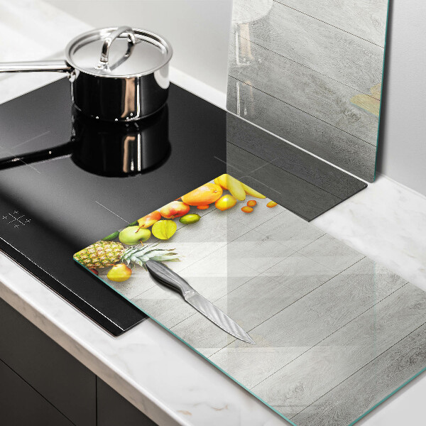 Protector pared cocina Frutas en tablas