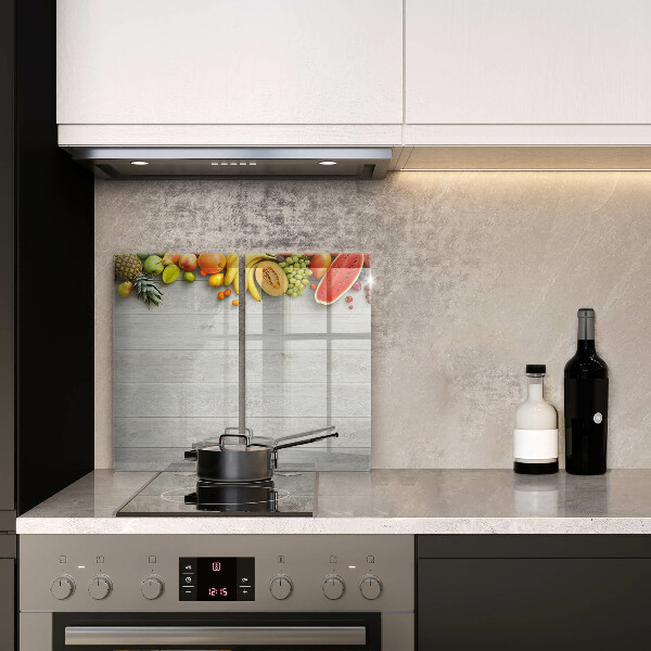 Protector pared cocina Frutas en tablas
