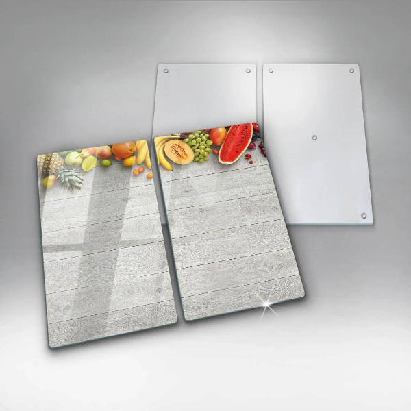 Protector pared cocina Frutas en tablas