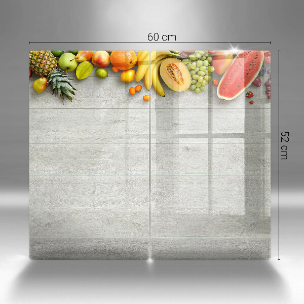 Protector pared cocina Frutas en tablas