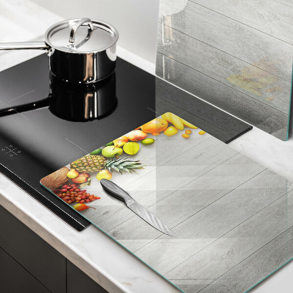 Protector pared cocina Frutas en tablas