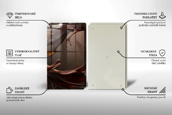 Protector pared cocina Chocolate liquido