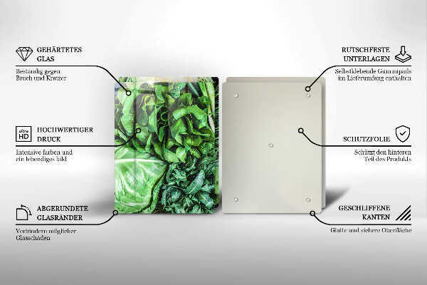 Protector pared cocina Vegetales verdes