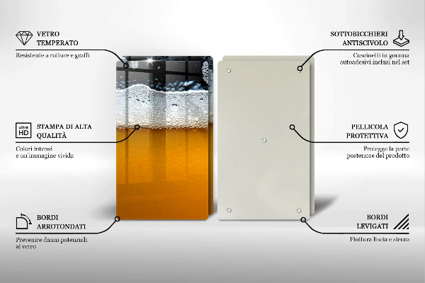 Protector pared cocina Beber espuma de cerveza