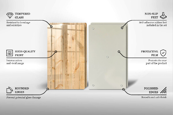 Protector pared cocina Tablas de madera delicadas