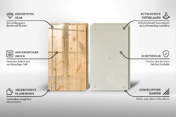 Protector pared cocina Tablas de madera delicadas