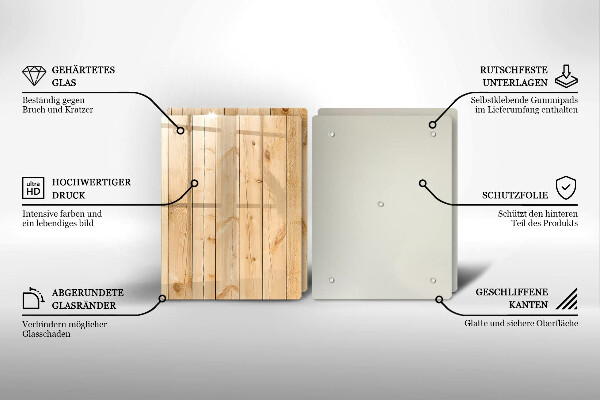 Protector pared cocina Tablas de madera delicadas