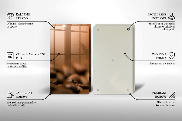 Protector pared cocina Granos de café